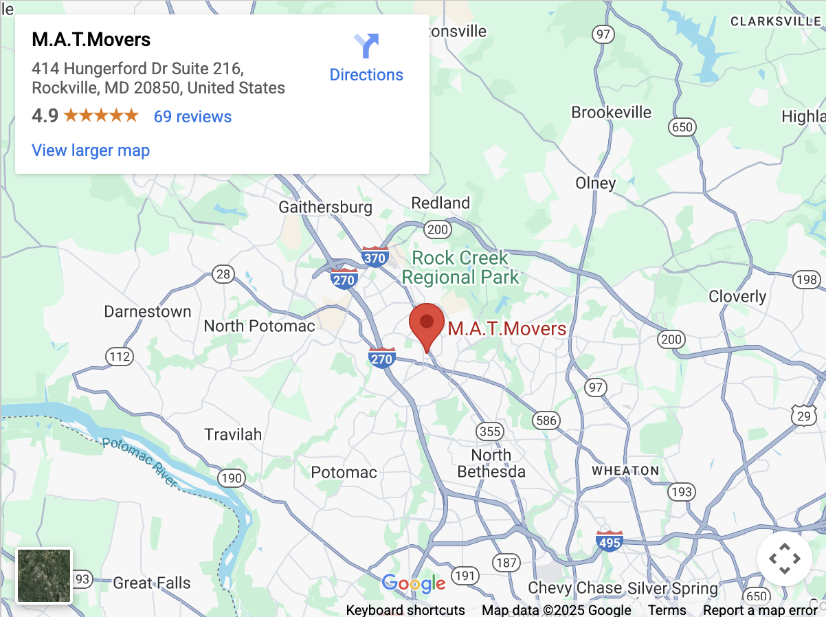 M.A.T. Movers Rockville Office